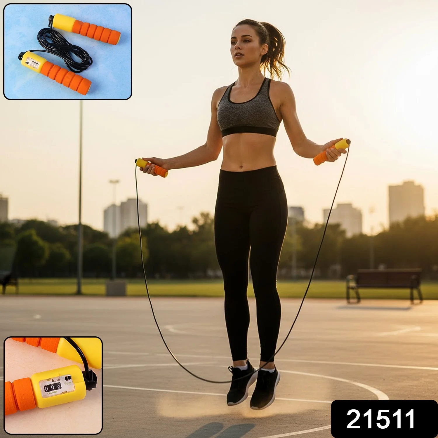 Adjustable Fitness Jump Rope (1 Pc) - Image 2