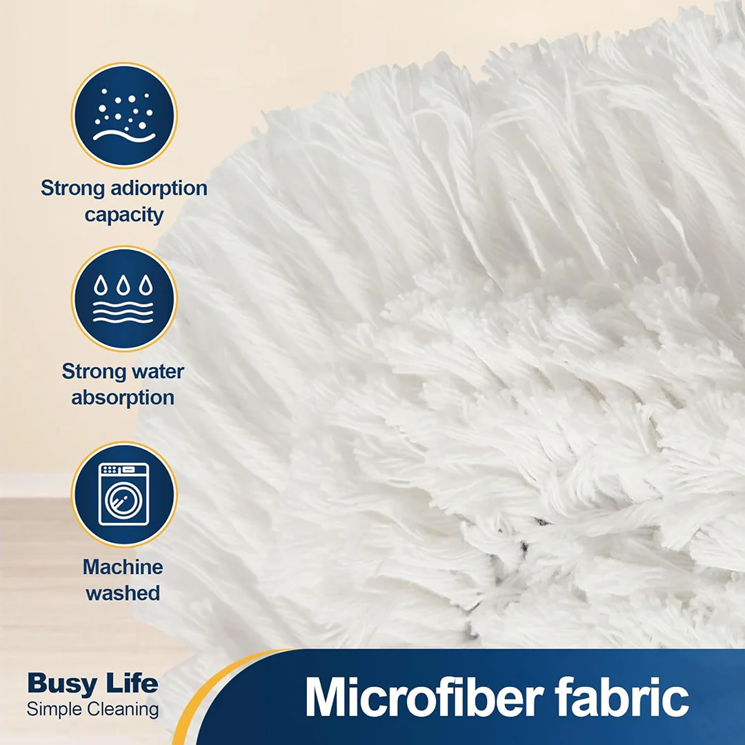 Adjustable 360° Flat Hand Mop: Floors, Walls, Ceilings (Easy Squeeze) - Image 5
