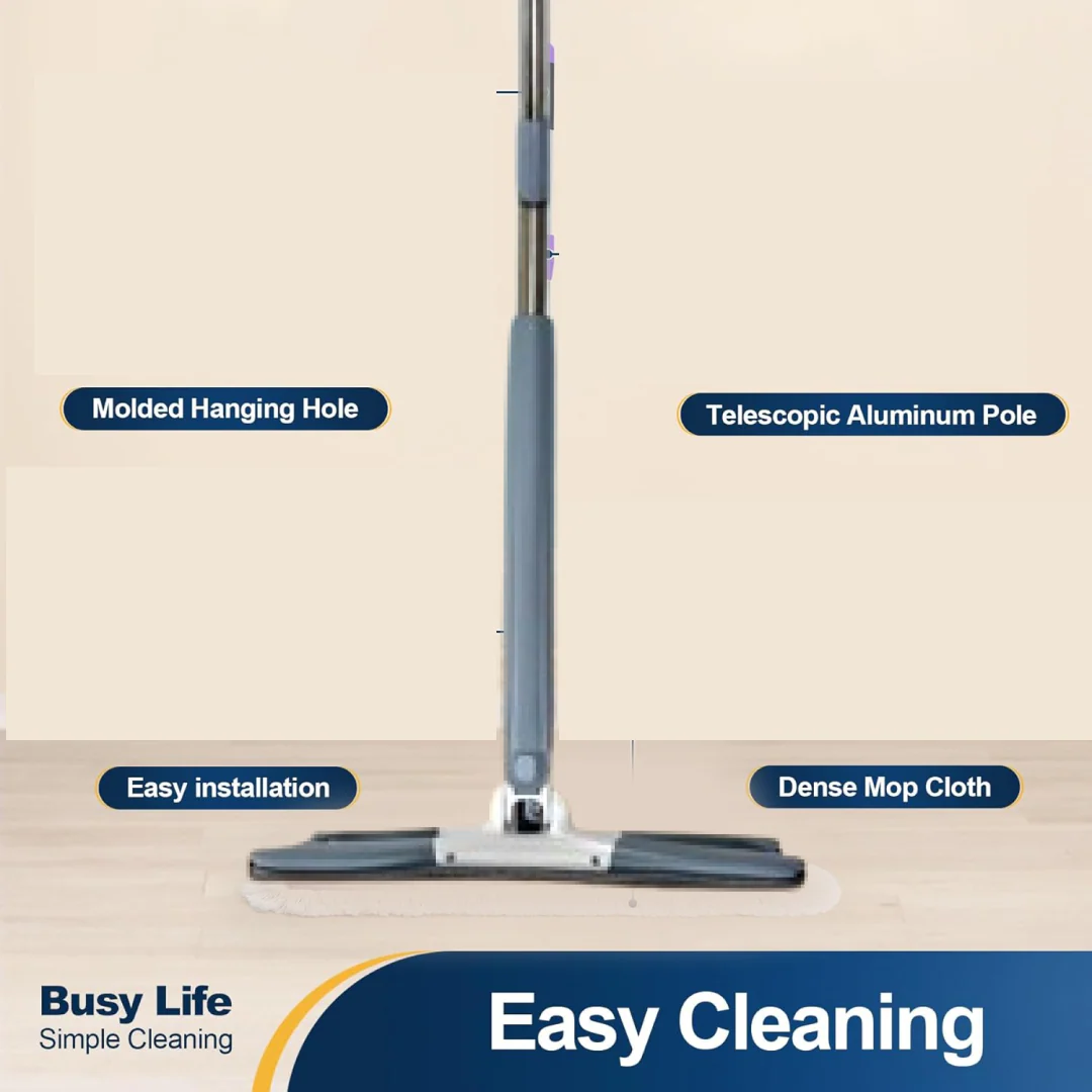 Adjustable 360° Flat Hand Mop: Floors, Walls, Ceilings (Easy Squeeze) - Image 6