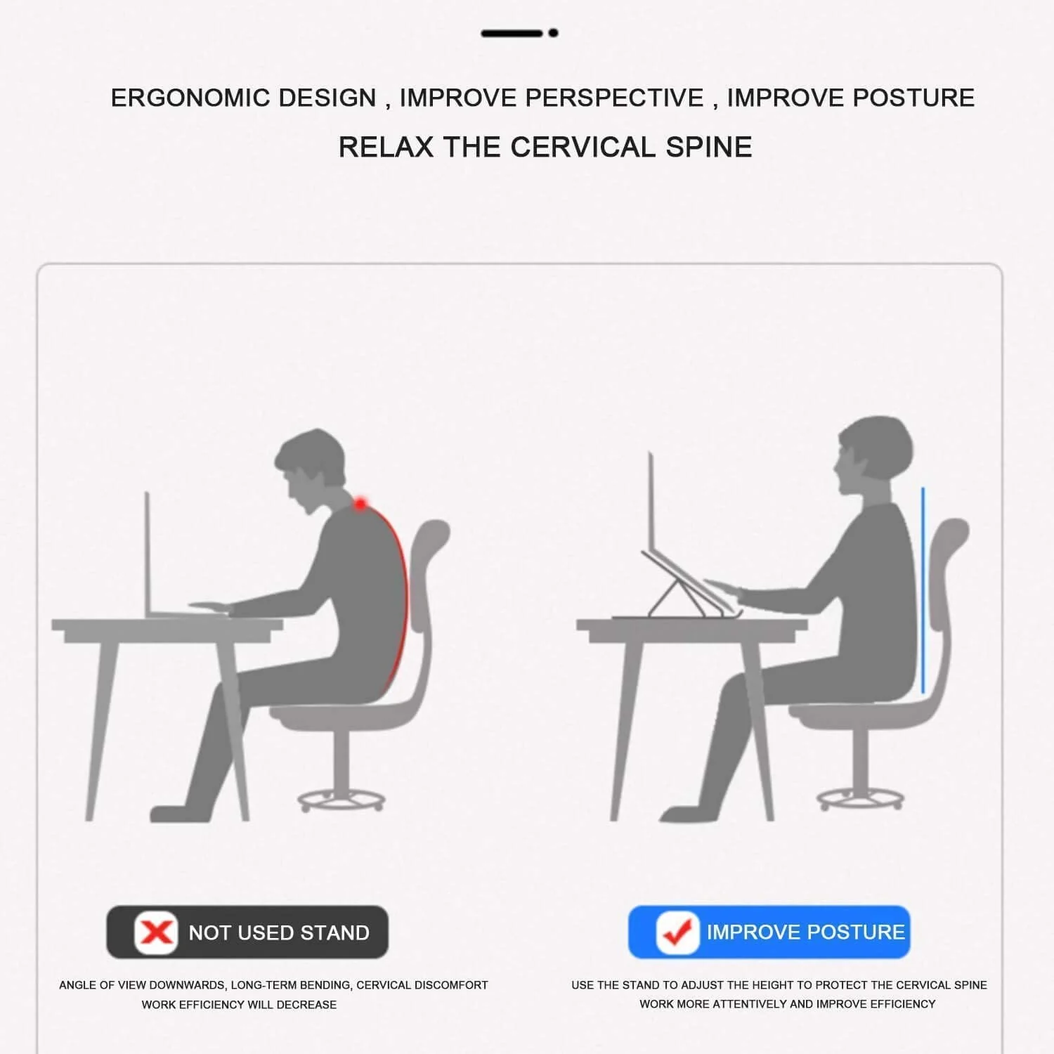 Adjustable Foldable Aluminium Laptop Stand (1 Set) - Image 7