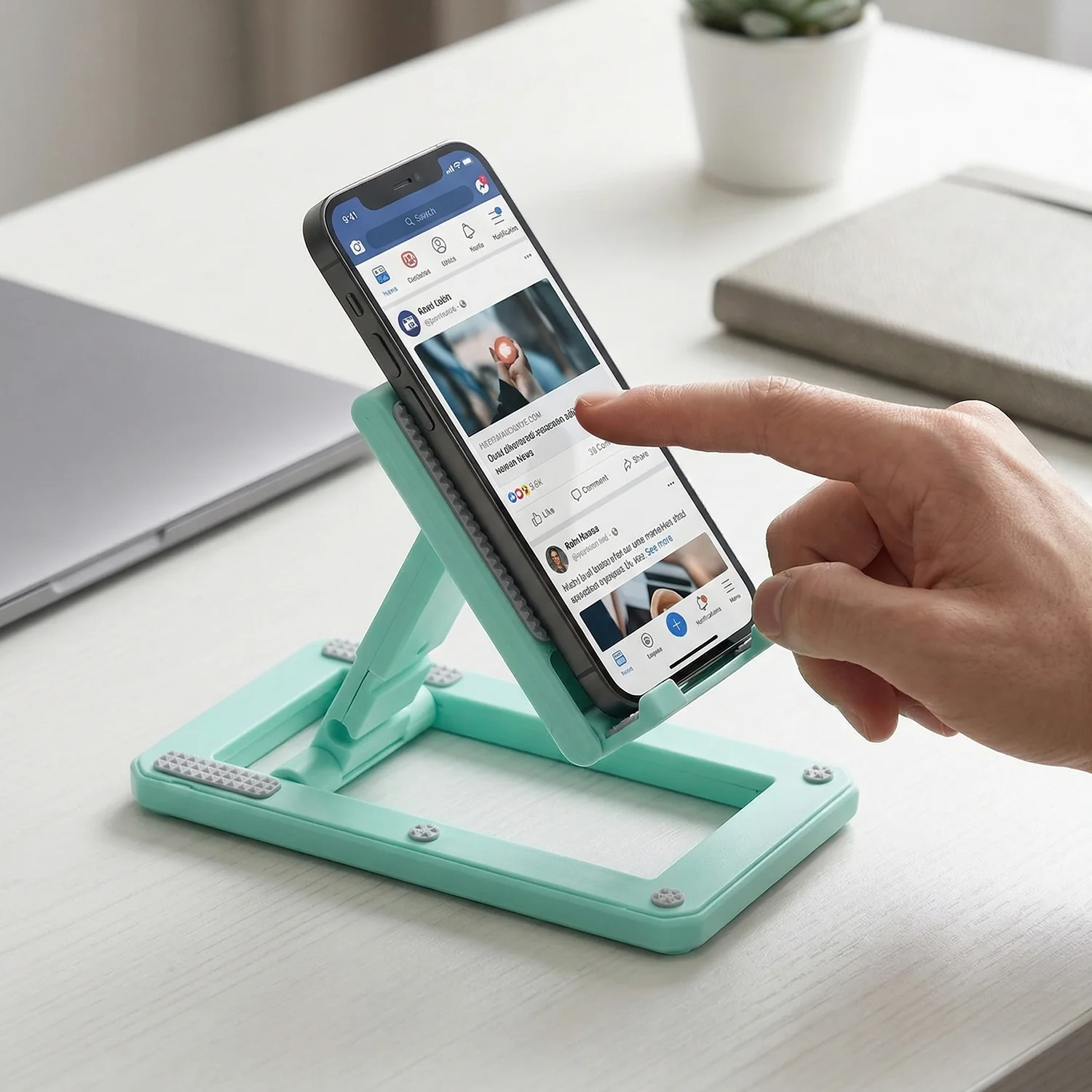 Plastic Foldable Mobile Phone Stand (1 Pc) - Image 5