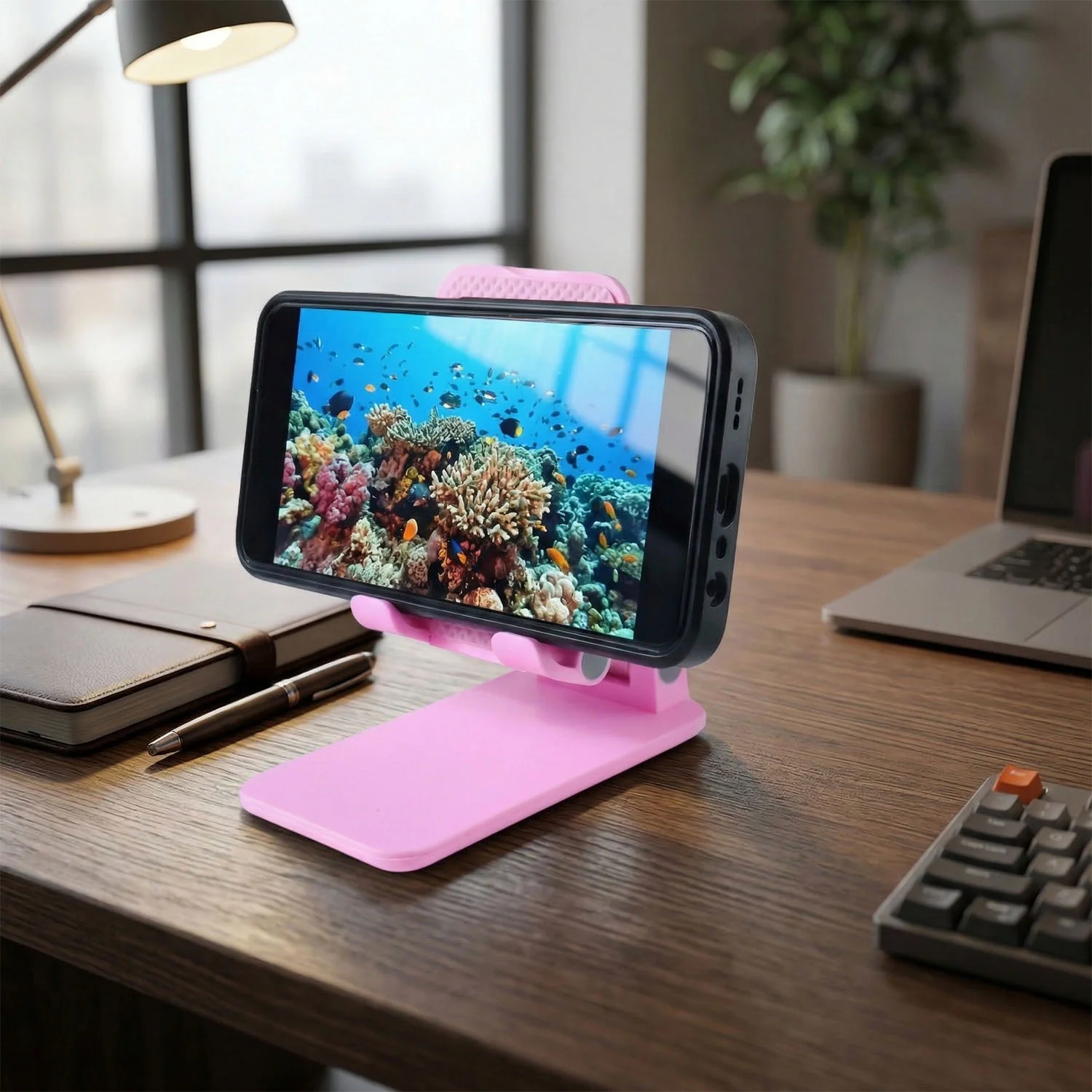 Adjustable Folding Desktop Mobile Phone Stand Holder (1 Pc) - Image 3