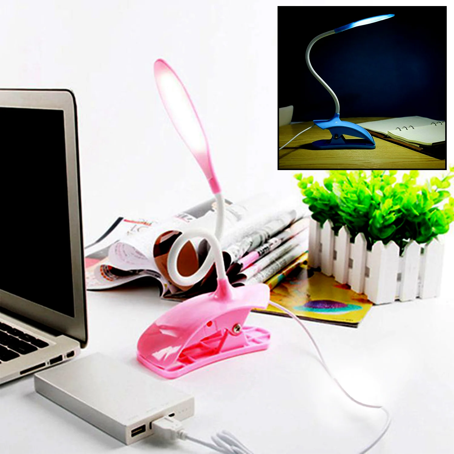 Desk Lamp Adjustable Gooseneck USB Rechargeable 3 modes - Image 3