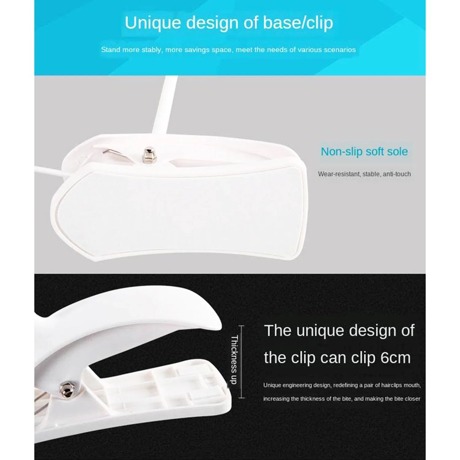 Desk Lamp Adjustable Gooseneck USB Rechargeable 3 modes - Image 5