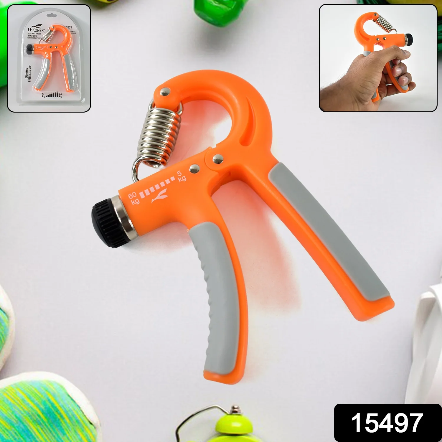 Konex Adjustable Hand Grip Strengthener – 5kg to 60kg Resistance (1 Pc) - Image 2