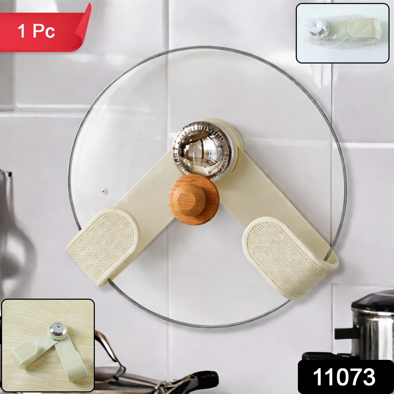 Adjustable Kitchen Pot Lid Holder Clip (1 Pc) - Image 2
