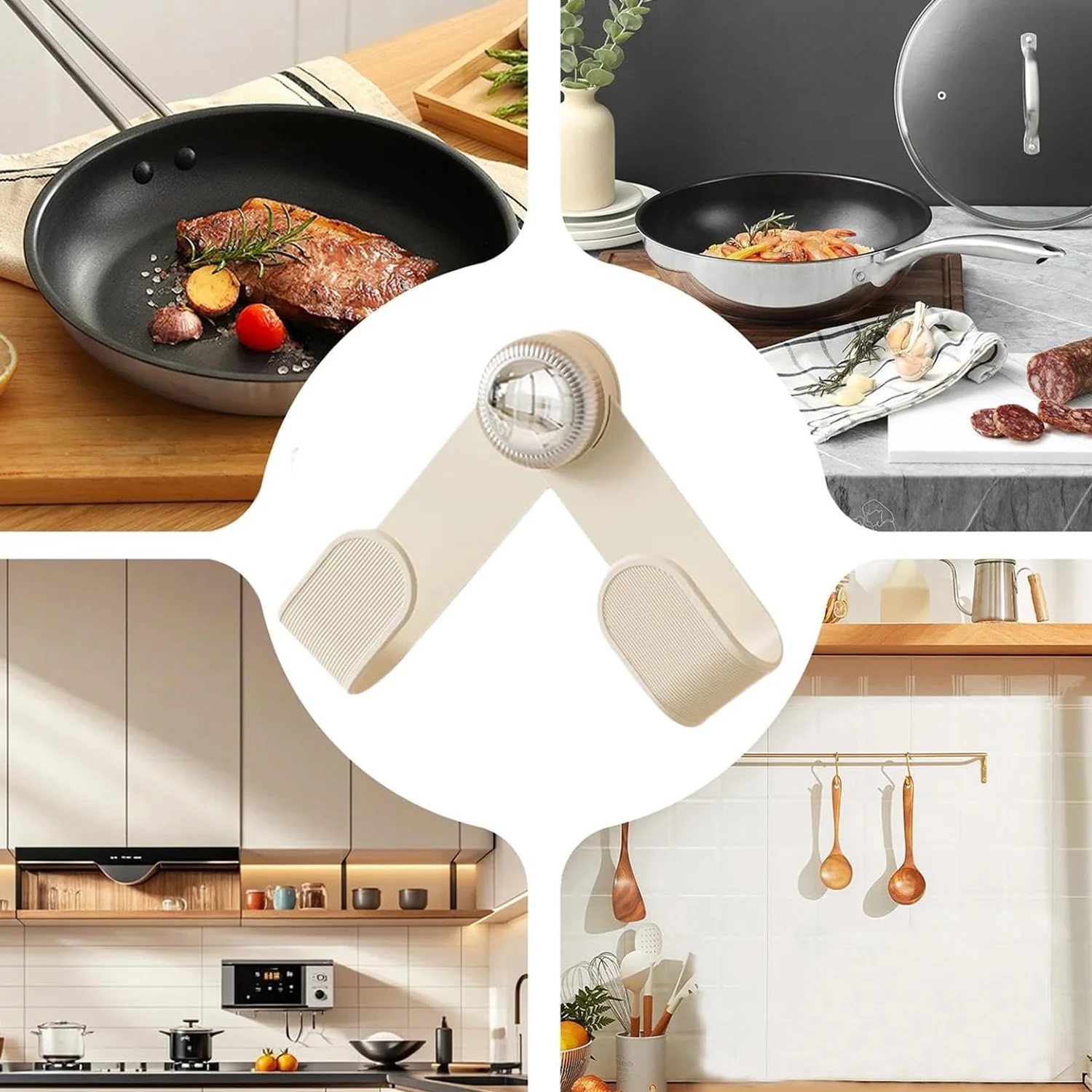 Adjustable Kitchen Pot Lid Holder Clip (1 Pc) - Image 5