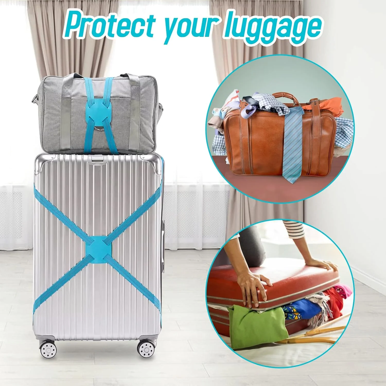 Adjustable Luggage Travel Bag Strap Belt - (1 Pc) - Image 3
