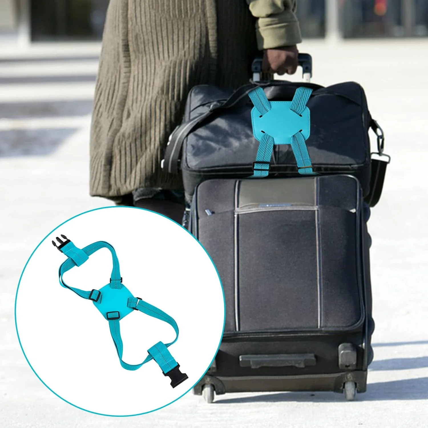 Adjustable Luggage Travel Bag Strap Belt - (1 Pc) - Image 4