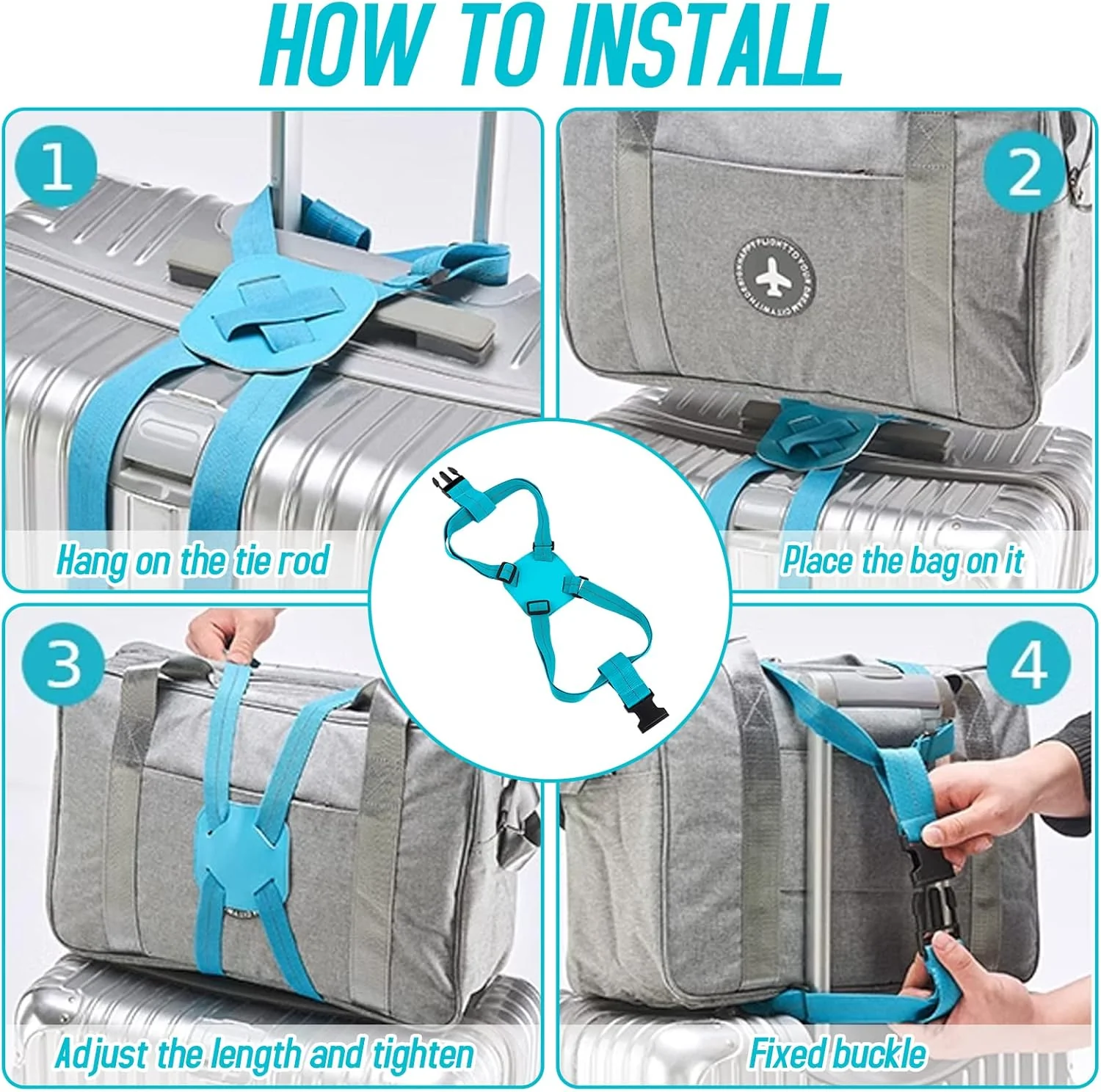 Adjustable Luggage Travel Bag Strap Belt - (1 Pc) - Image 7