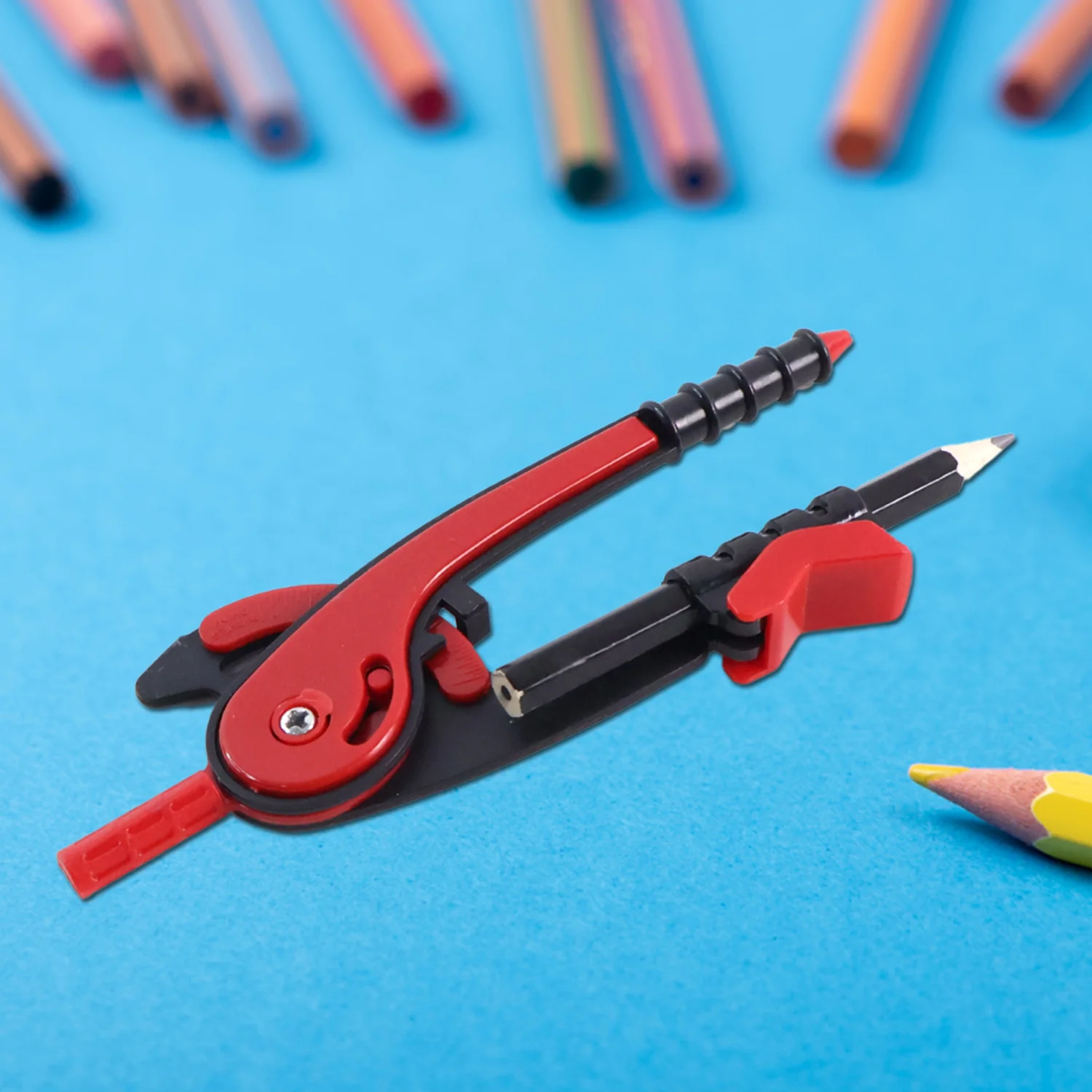 2 Pc Geometry Set – Built-in Pencil Grip & Transparent Plastic Protractor - Image 4