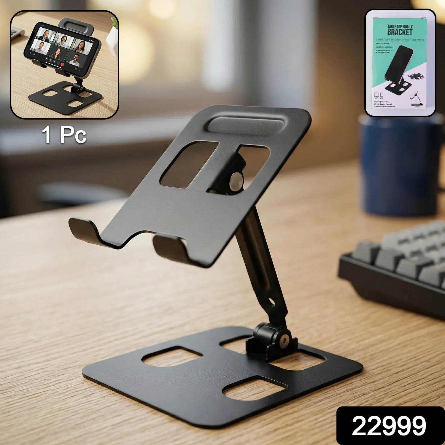 Adjustable Metal Table Top Mobile Stand (1 Pc) - Image 2