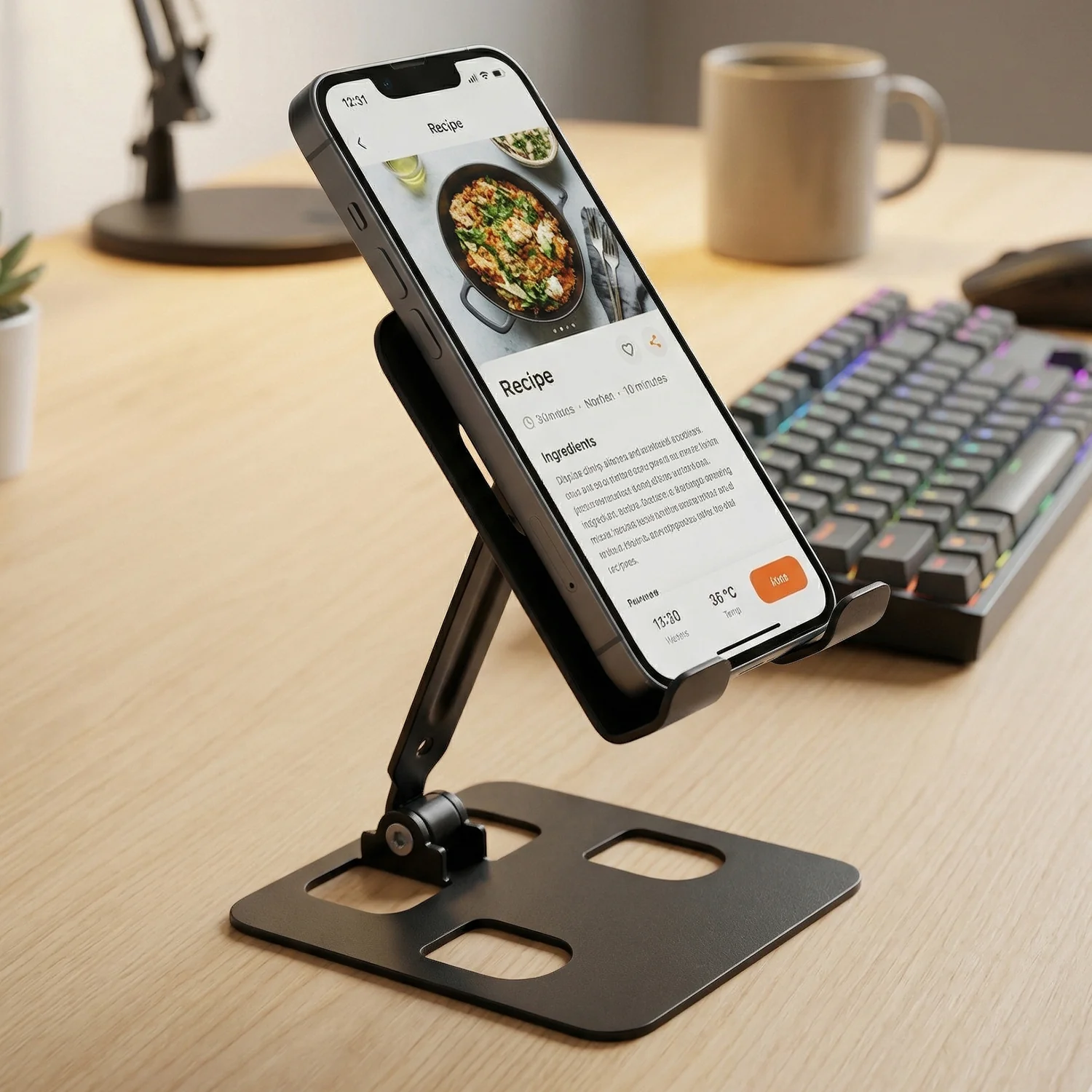 Adjustable Metal Table Top Mobile Stand (1 Pc) - Image 3
