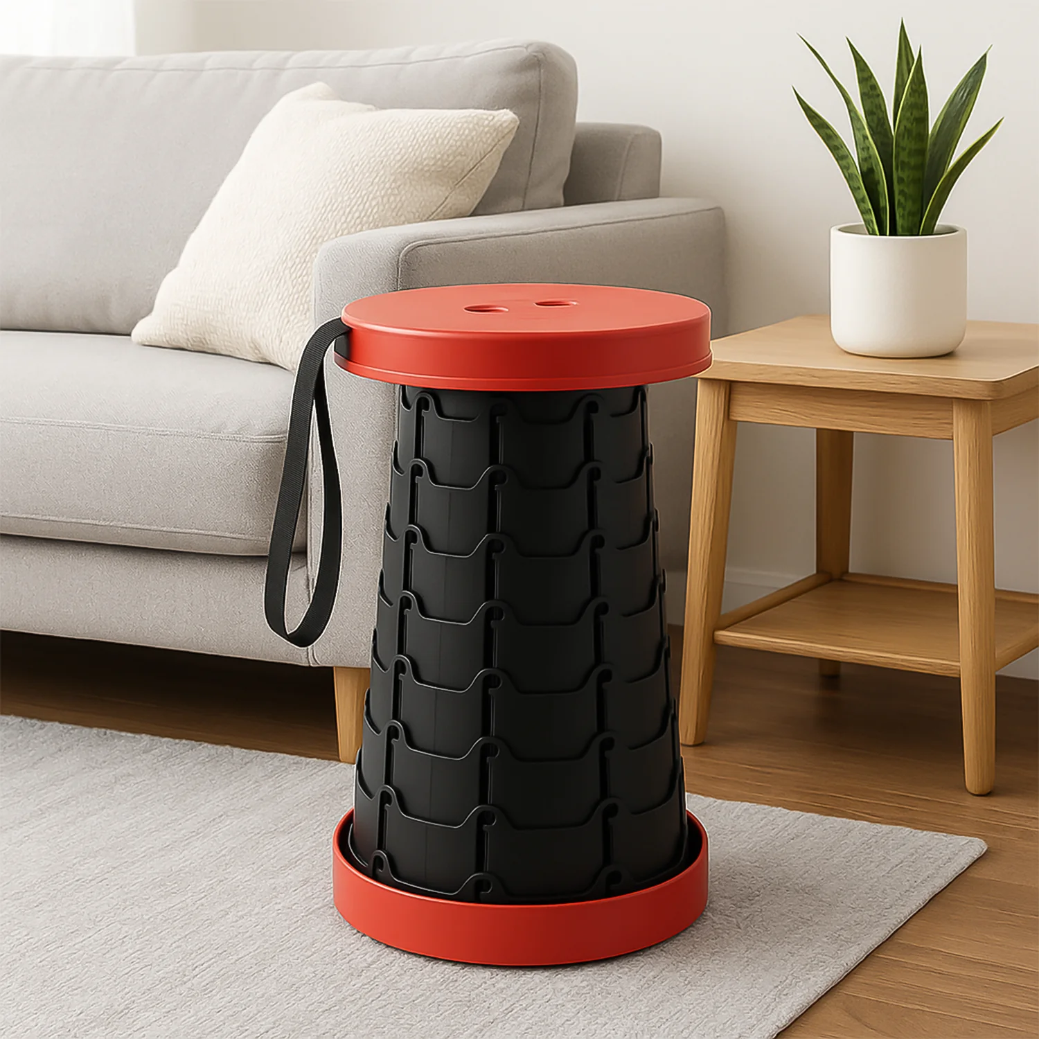 Adjustable Portable Telescopic Folding Stool (1 Pc) - Image 6
