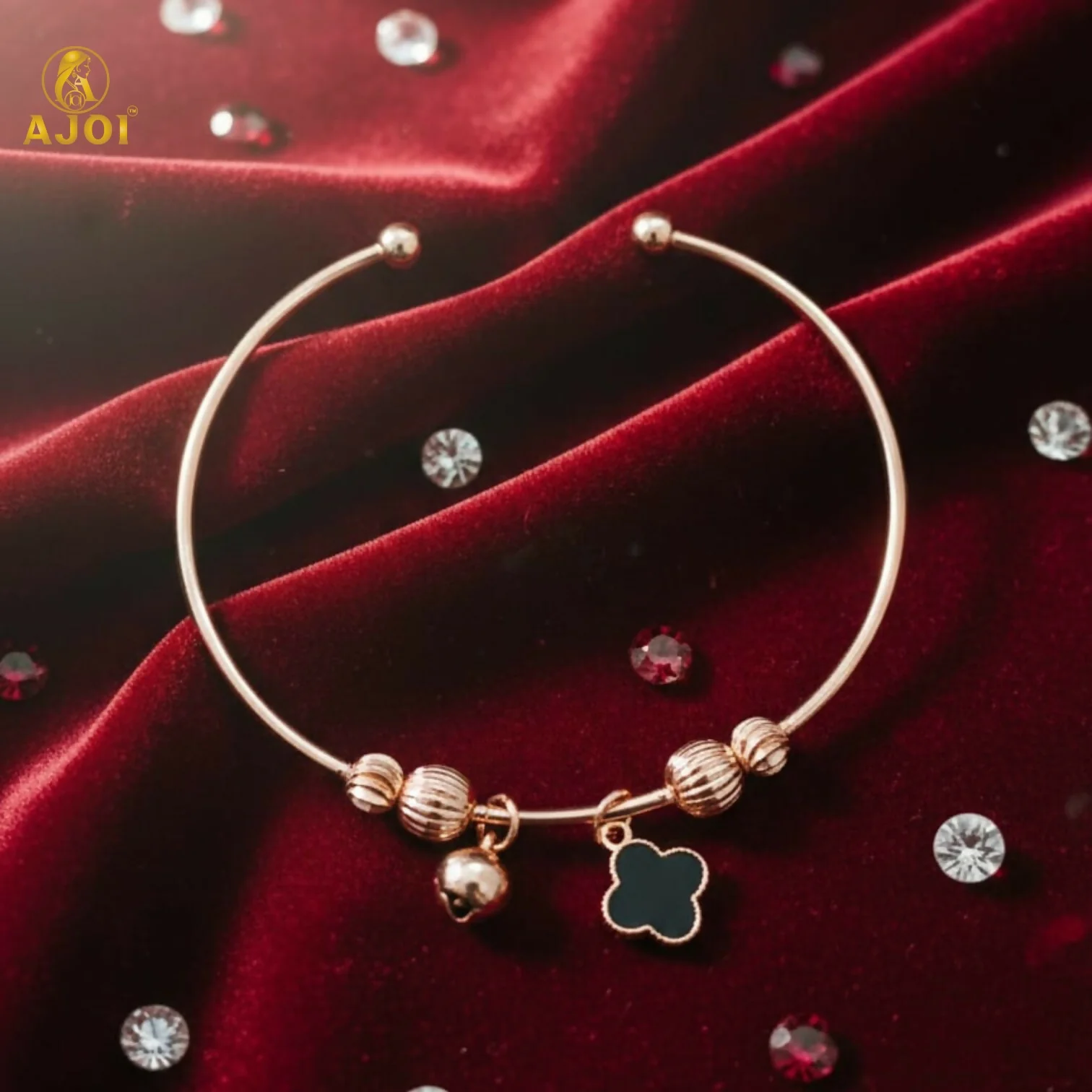 Adjustable Rose Gold Plated Charm Bracelet - Image 3