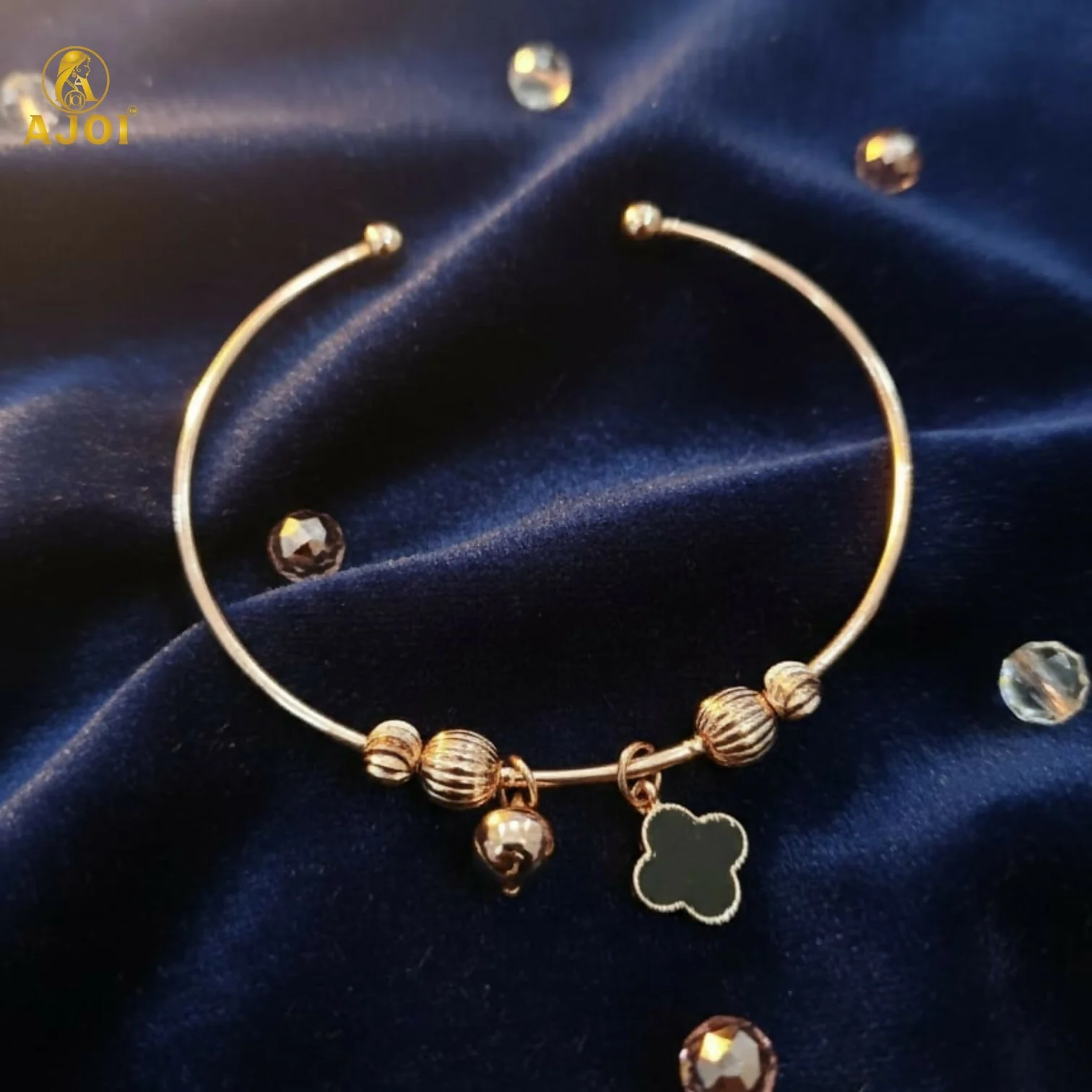 Adjustable Rose Gold Plated Charm Bracelet - Image 4