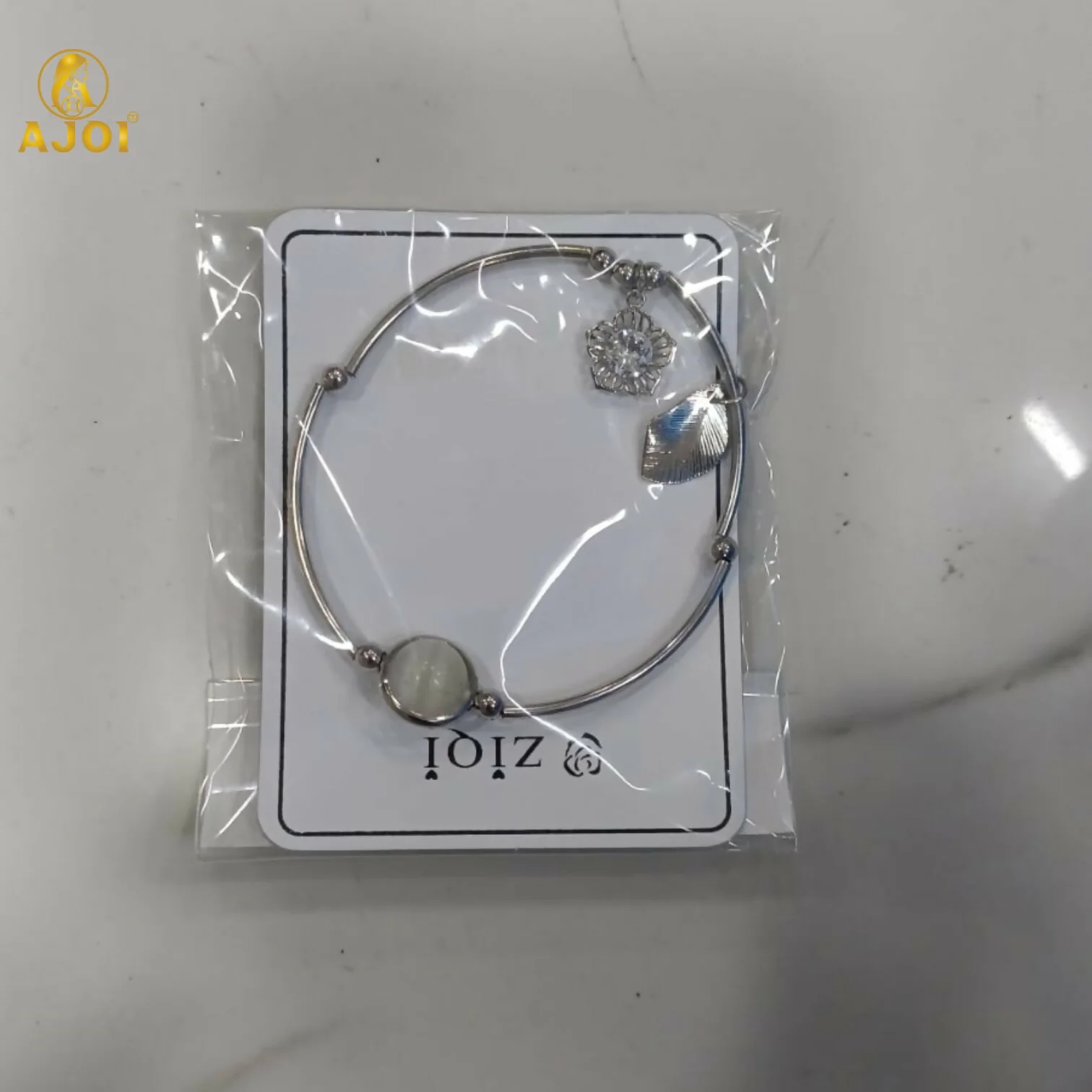 Adjustable Silver Crystal Charm Bracelet - Image 7