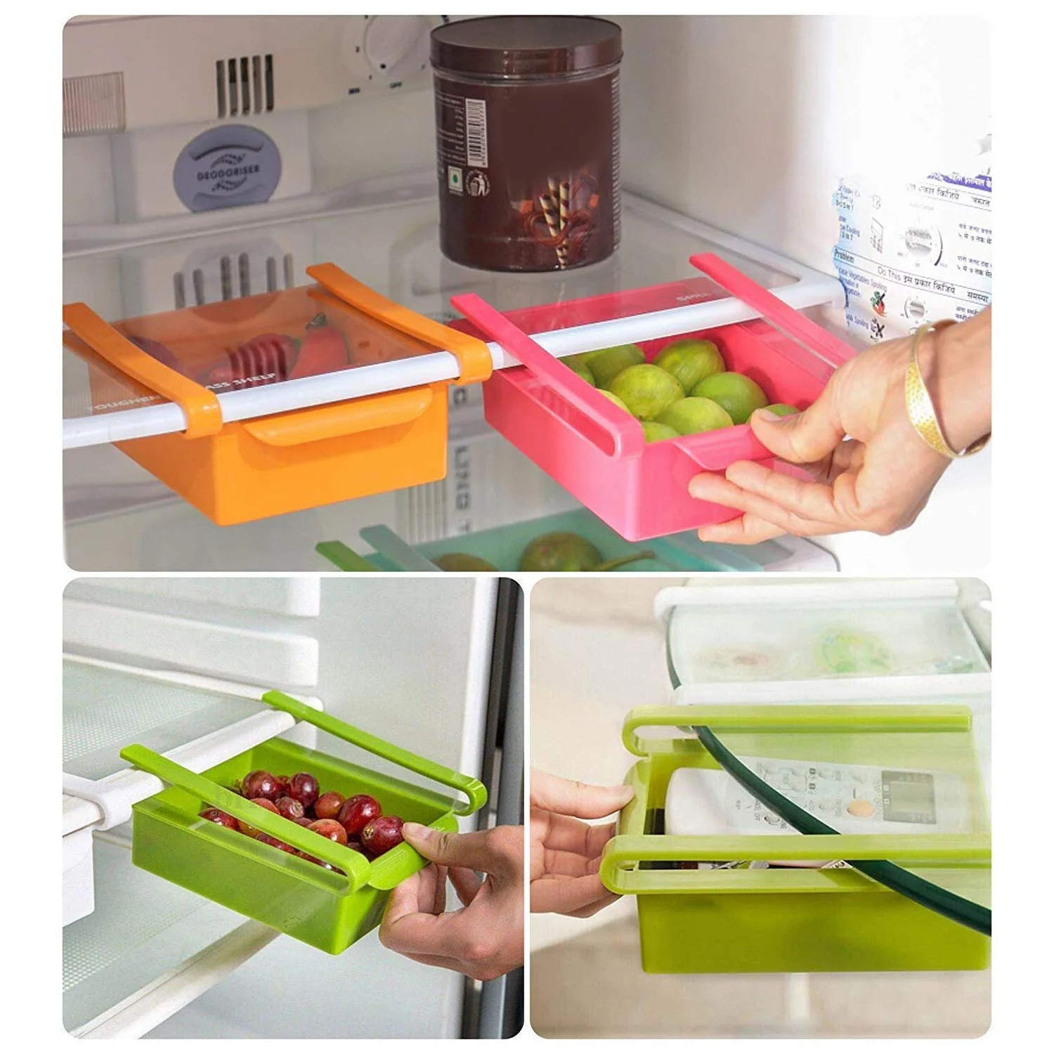 Adjustable Sliding Refrigerator Storage Basket (1 Pc) - Image 5