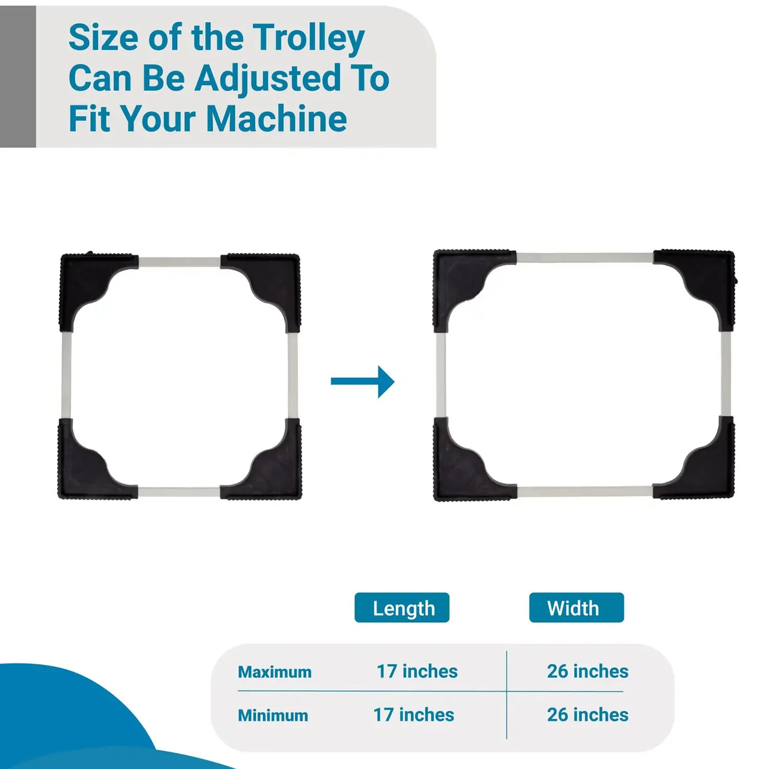 Adjustable Washing Machine & Refrigerator Stand (67×67 cm ,1 Pc) - Image 7