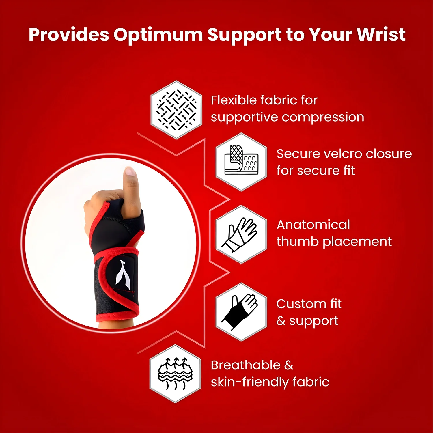 Adjustable Wrist Support Brace (1 Pc) - Image 8