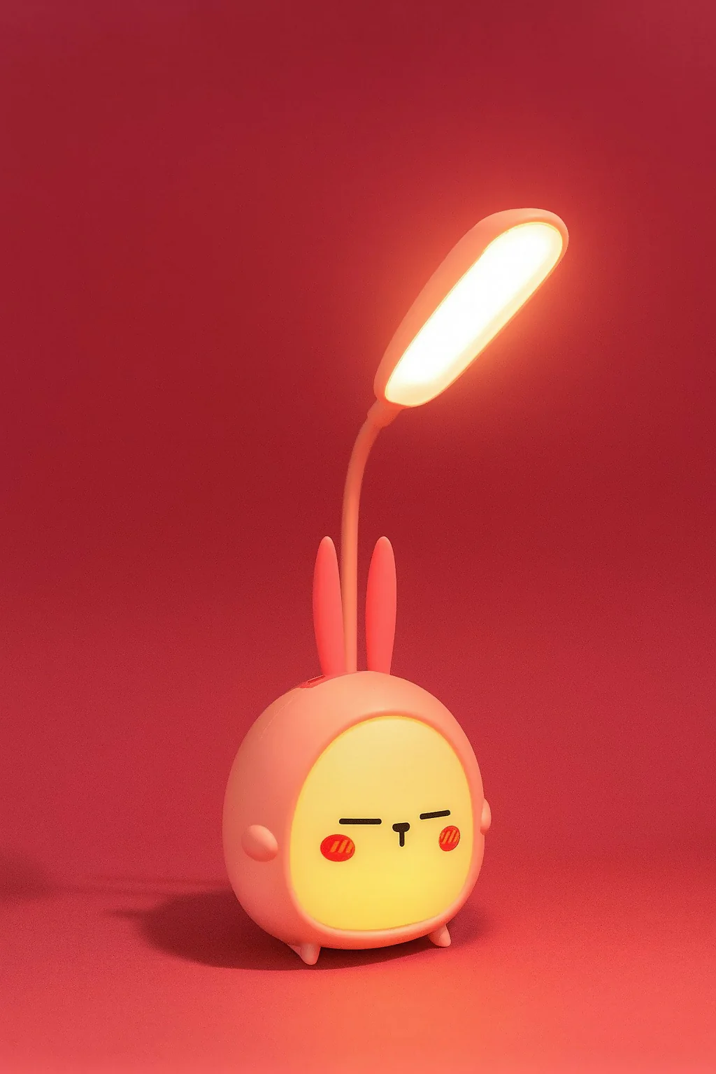 Adorable Pink Bunny Shaped LED Desk Lamp with Flexible Neck - Image 3