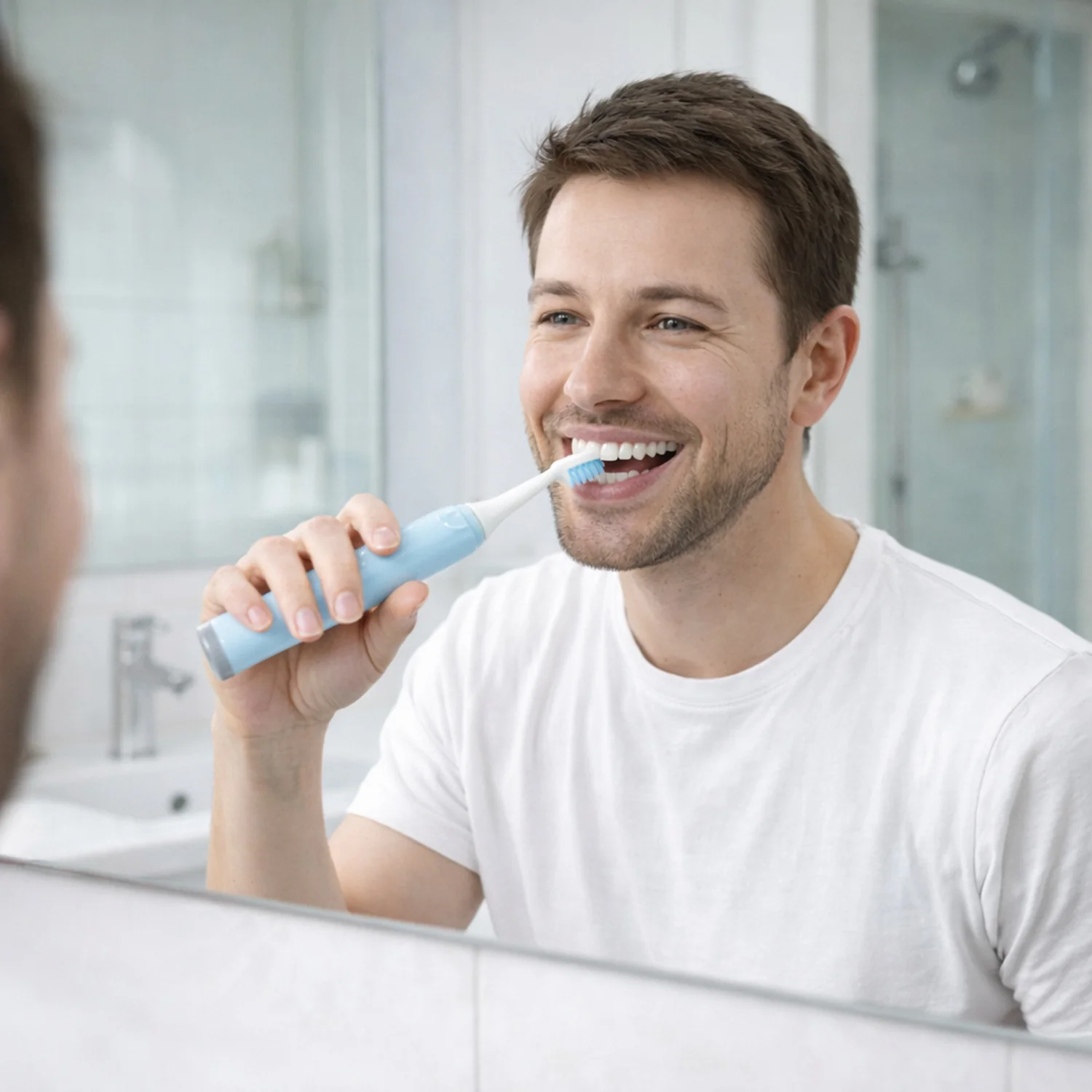 Electric Toothbrush With 4  Extra Head (1 Pc, Battery Included, Mix Color) - Image 7