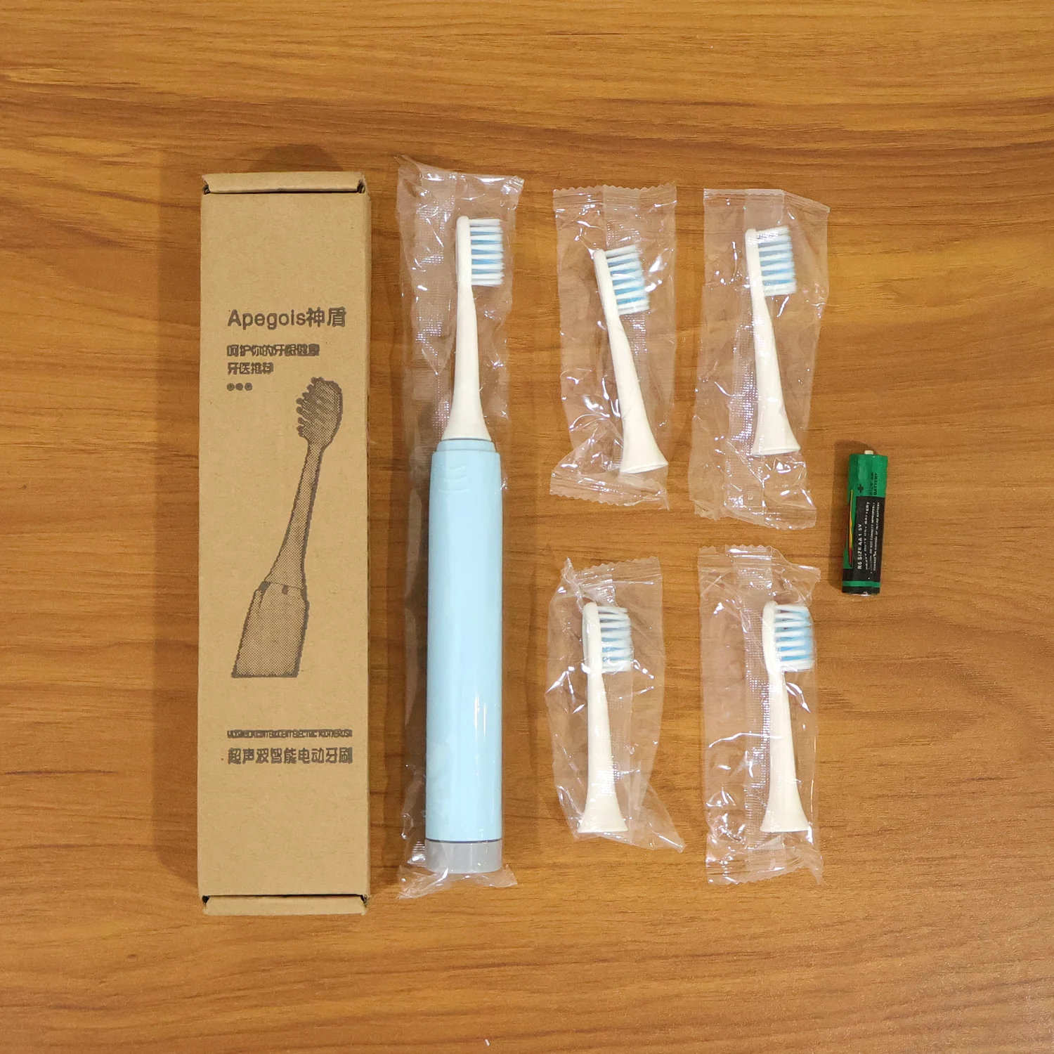 Electric Toothbrush With 4  Extra Head (1 Pc, Battery Included, Mix Color) - Image 9
