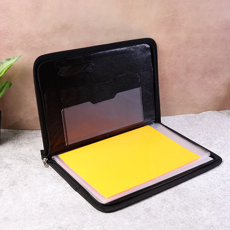 Aerotix A4 Portfolio File with Zipper – 30 Leaf Display Folder - Image 3