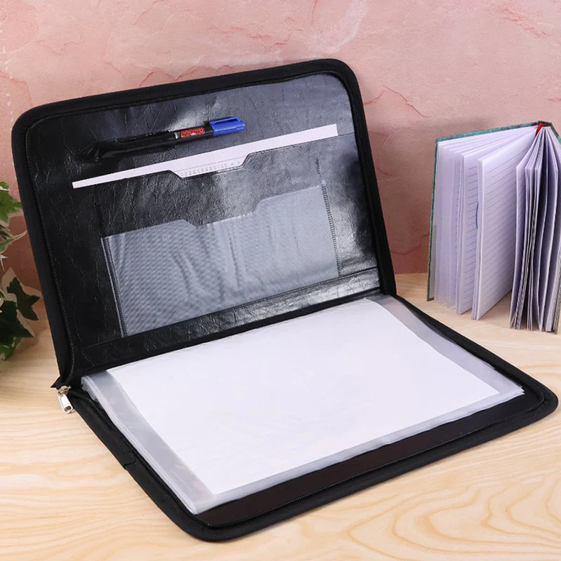 Aerotix A4 Portfolio File Zipper – 20 Leaf Professional Document Organizer Folder - Image 5