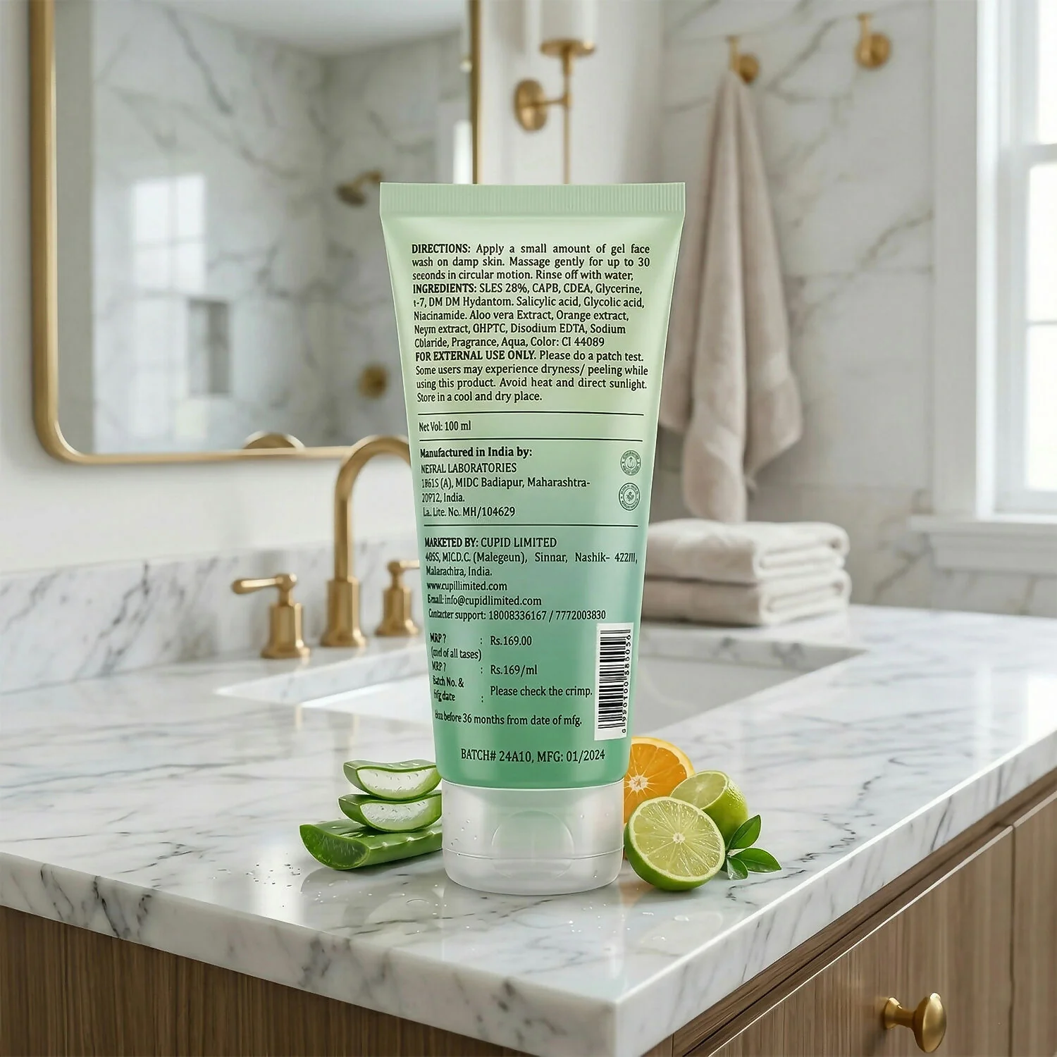 AHA BHA Face Wash Gel Deep Clean Pimple Control Skin Care Cleanser (100 Ml) - Image 3