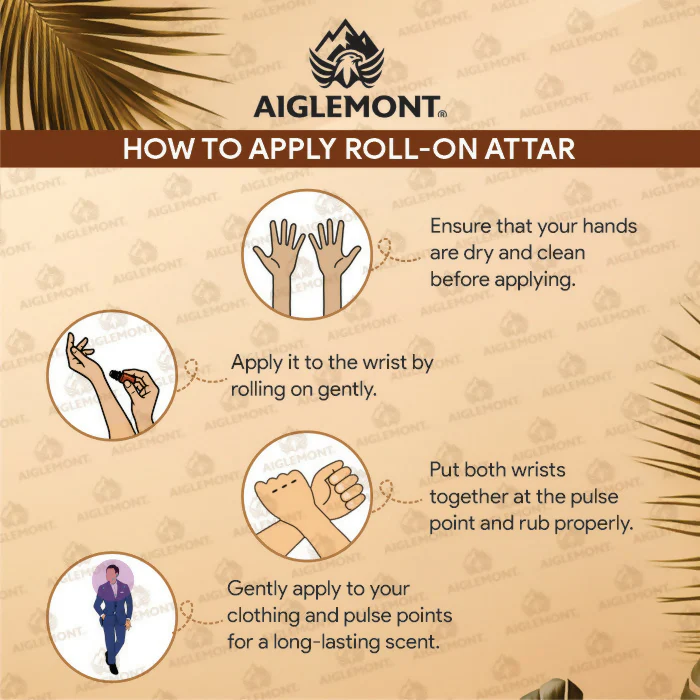 Aiglemont Non-Alcoholic Roll on Attar Combo Set (4Pcs x 6ml) - Image 6