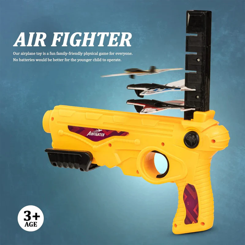 Airfighter Toy Plane Gun Set – Launch Gliders & Fun Games for Kids - Image 2
