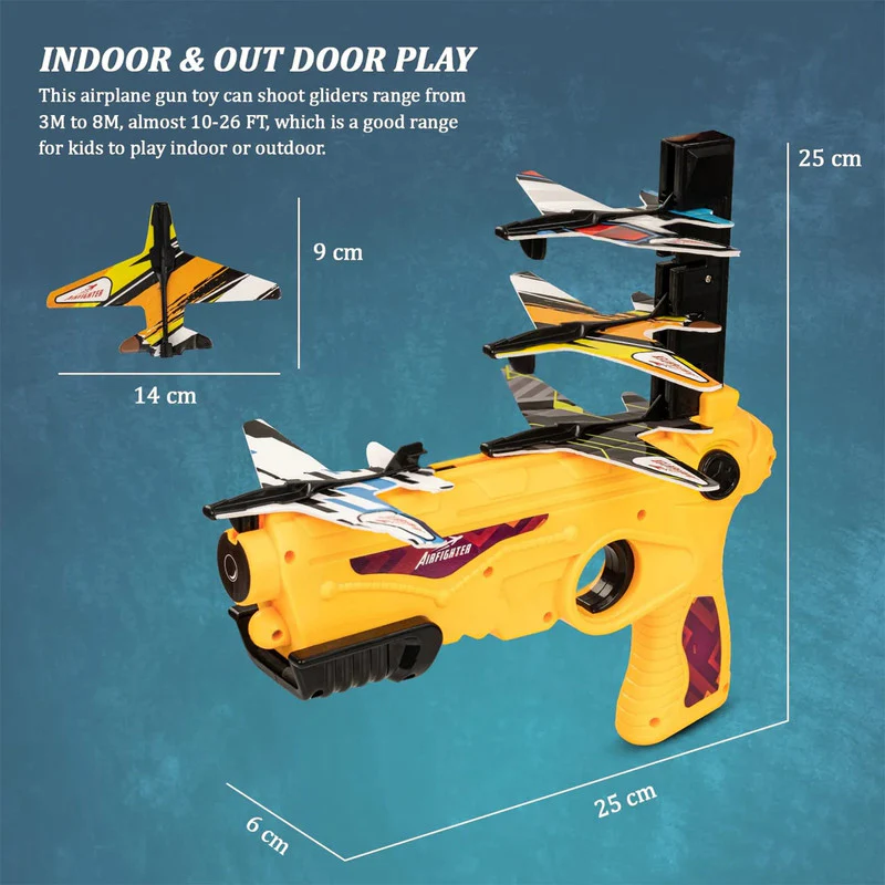 Airfighter Toy Plane Gun Set – Launch Gliders & Fun Games for Kids - Image 3