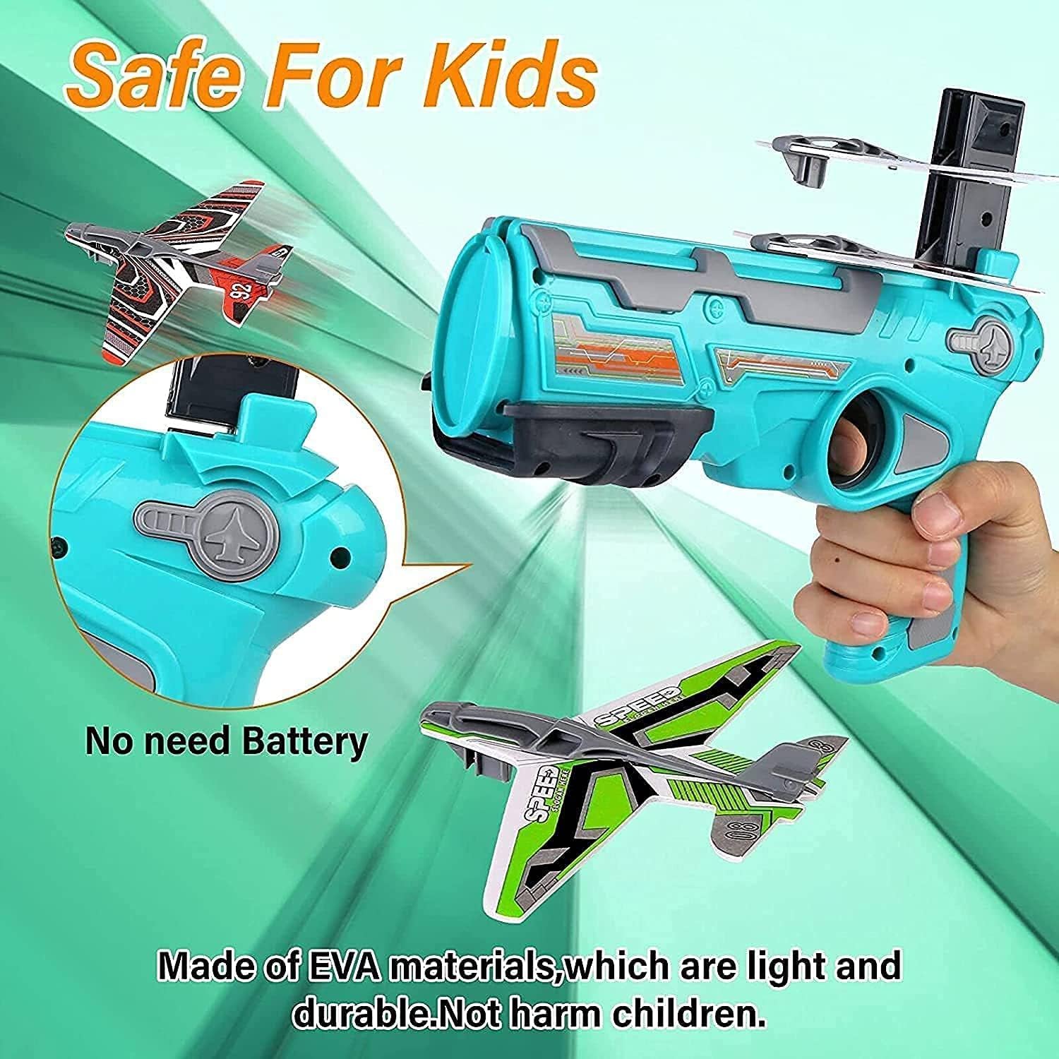 Airplane Launcher Toy with Foam Planes, 5-Pack - Image 4