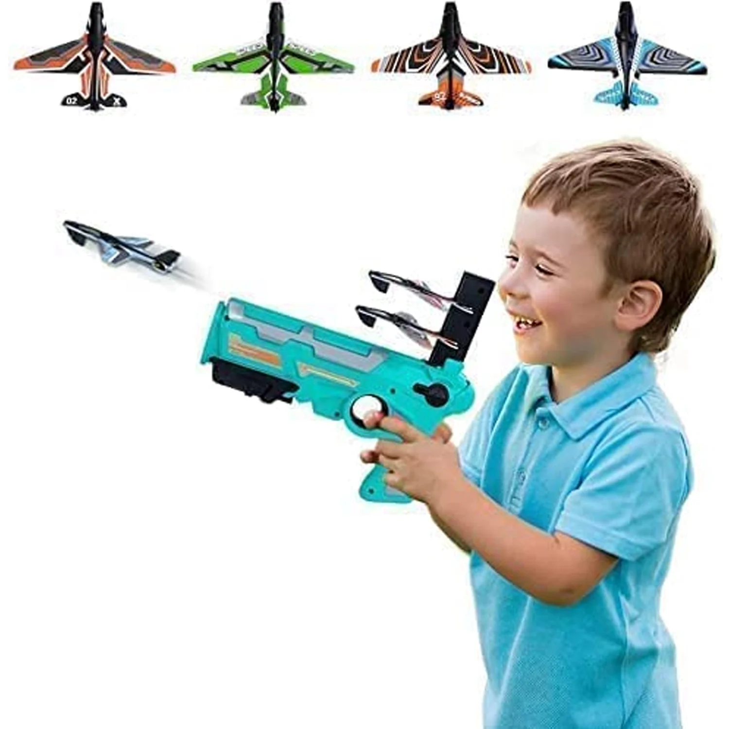 Airplane Launcher Toy with Foam Planes, 5-Pack - Image 6