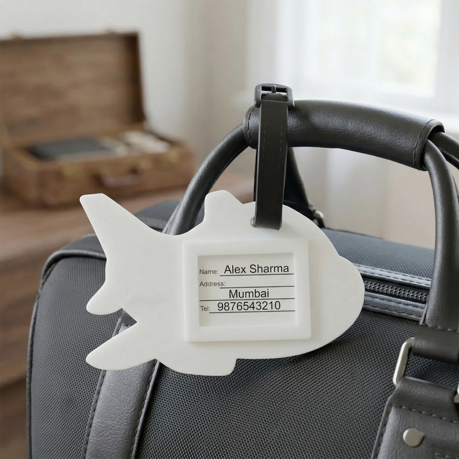 Airplane Shape Travel Identification Luggage Bag Tag (1 Pc) - Image 8