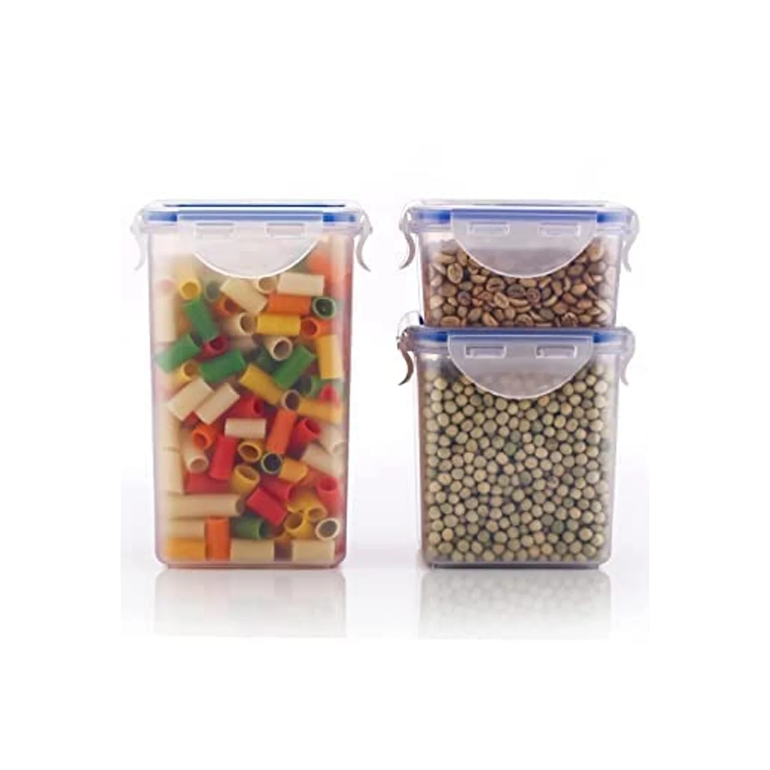 Rectangle Food Storage Containers: Airtight, Leak-Proof Lids (3-Pack, Clear ABS) - Image 7