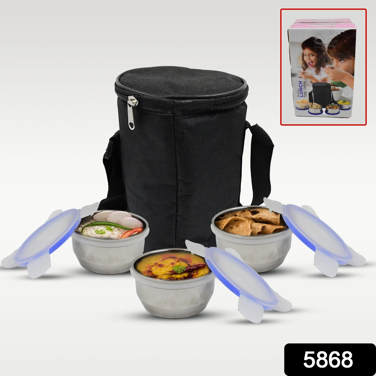 Stainless Steel Lunch Box - Multi-Compartment Airtight Container for Office - Image 2