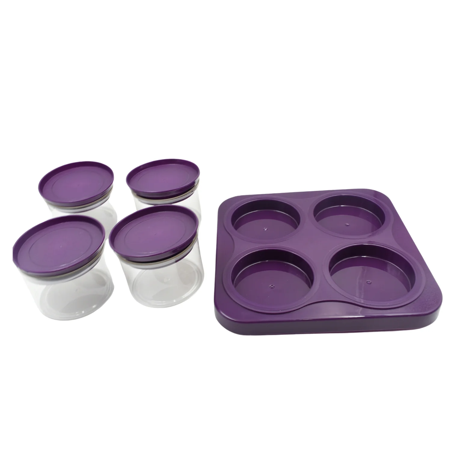 Airtight Plastic 4 Pc Storage Container Set, With Storage Container - Image 4