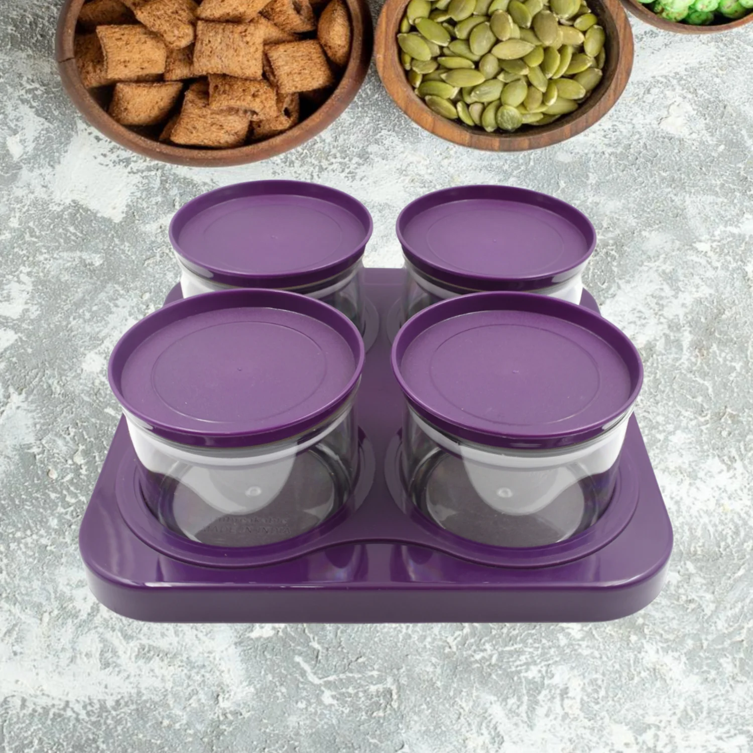 Airtight Plastic 4 Pc Storage Container Set, With Storage Container - Image 5