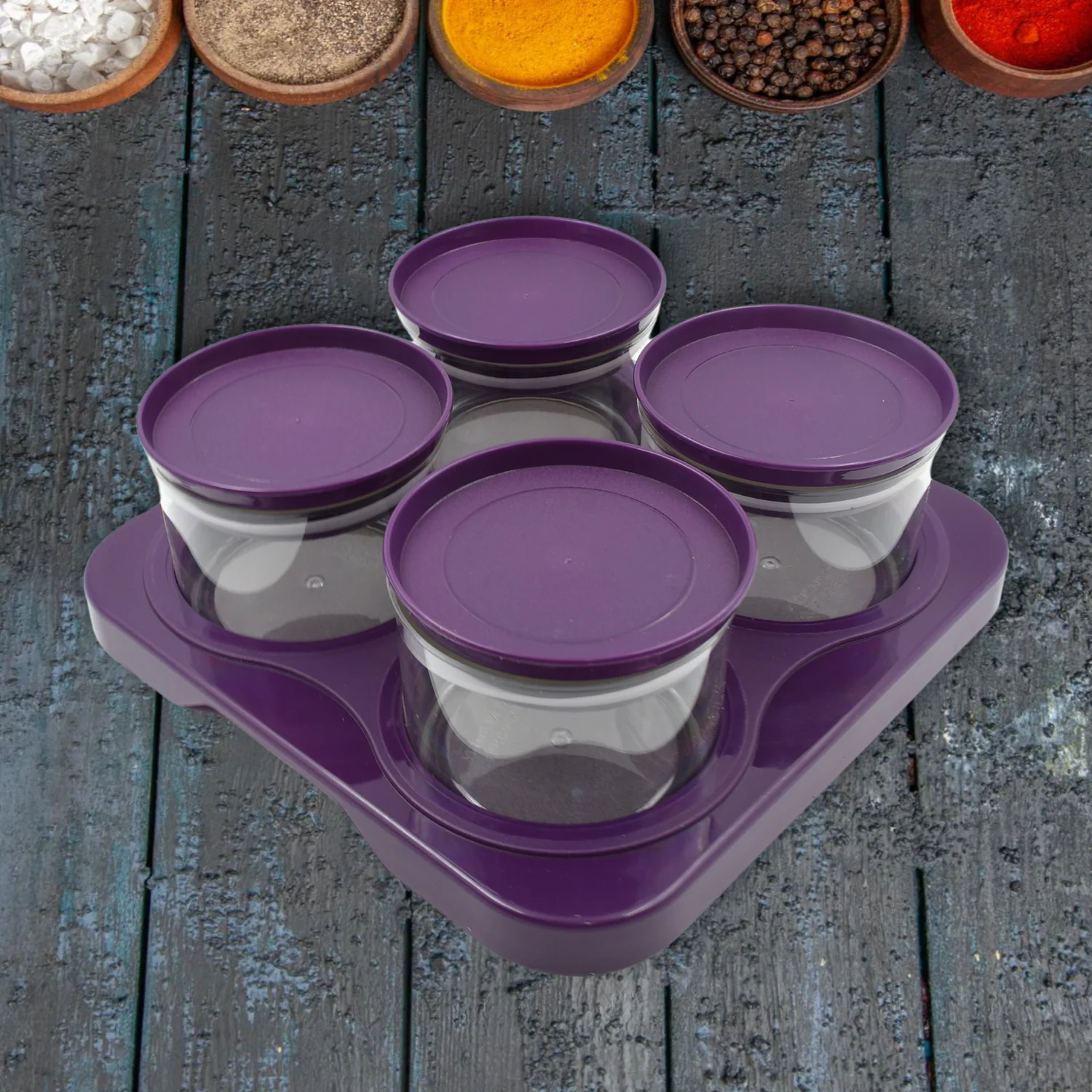 Airtight Plastic 4 Pc Storage Container Set, With Storage Container - Image 6