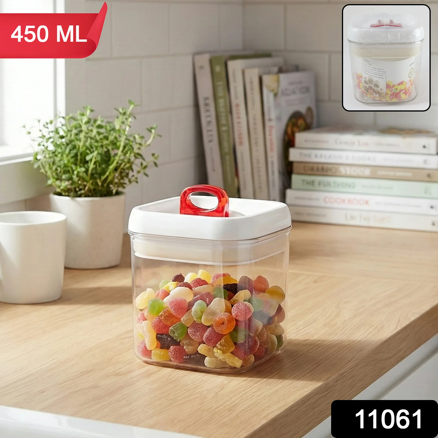 Airtight Storage Container with Red Lid (1 Pc) - Image 2