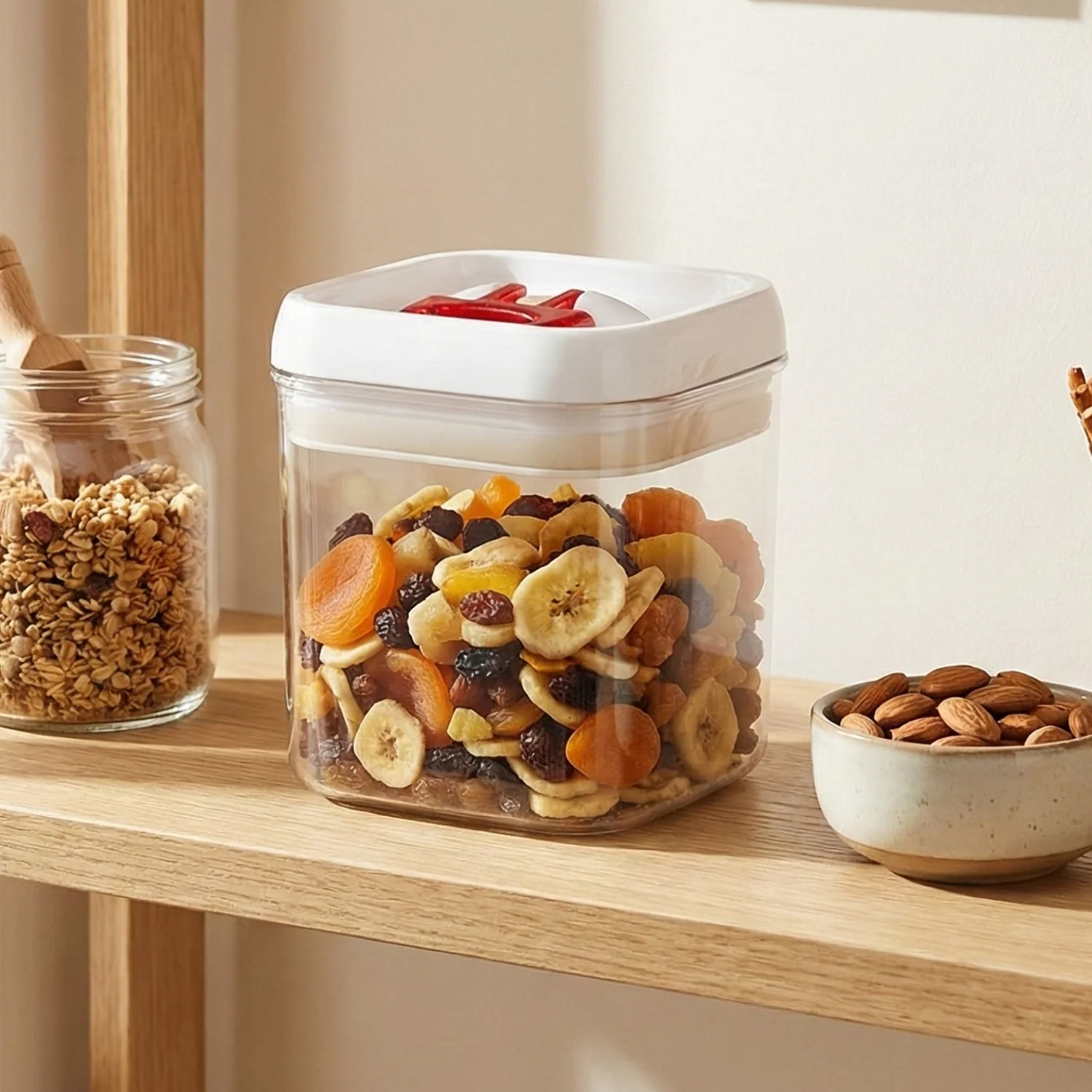 Airtight Storage Container with Red Lid (1 Pc) - Image 4