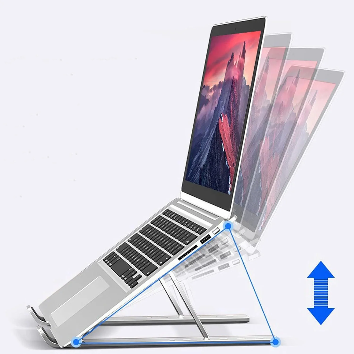 Metal Portable Laptop Stand, with 7 Adjustable Angles (1 Pc) - Image 8