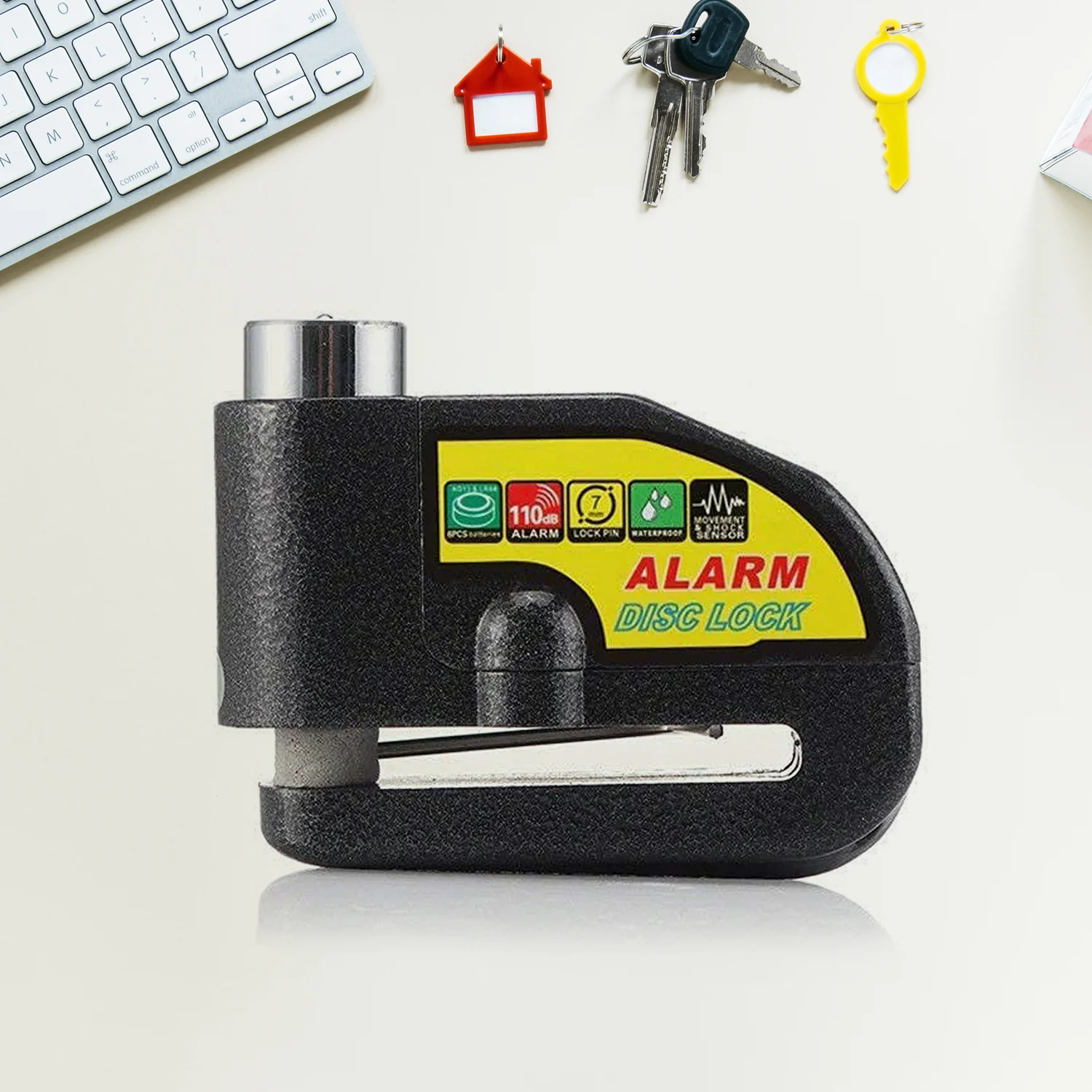 Alarm Disc Lock Motorbike Anti-Theft Disc Brake Lock (1 Pc / With 2 Key) - Image 6