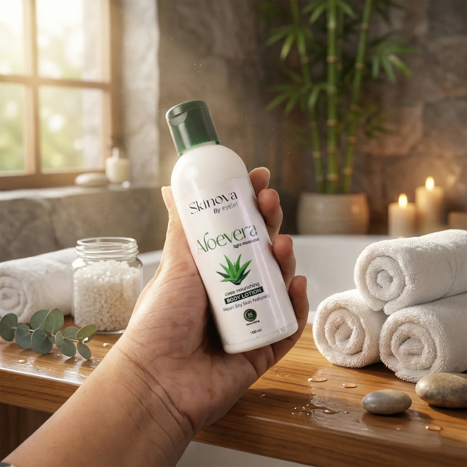 Eyelet Aloe Vera Deep Nourishing Body Lotion 24-Hour Moisturization (100ml) - Image 3