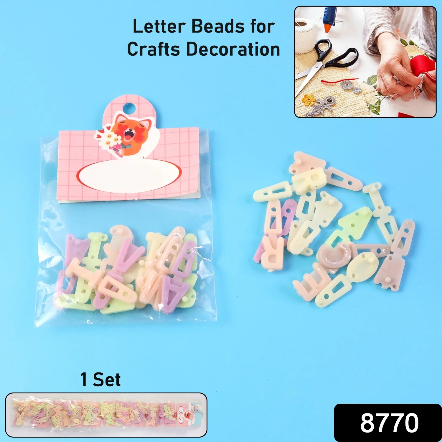 Alphabet Letter Beads Set for Craft Decoration (1 Set) - Image 2