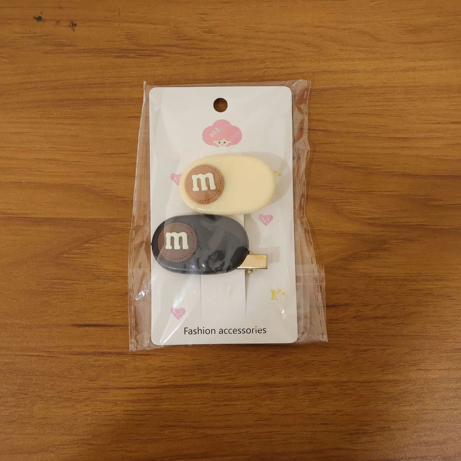 Alphabet Letter Design Decorative Hair Clips Set (2 Pc) - Image 8