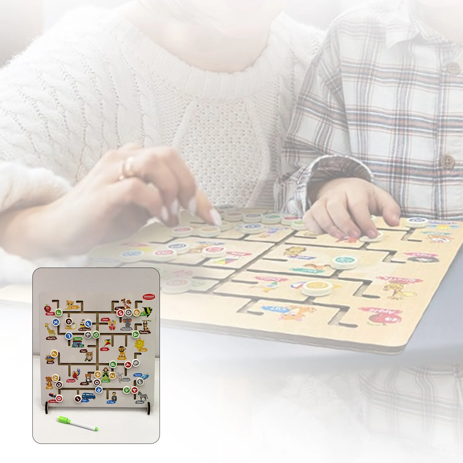 Alphabet Puzzle for Kids | Tracing & Learning Board with Animal Illustrations - Image 3