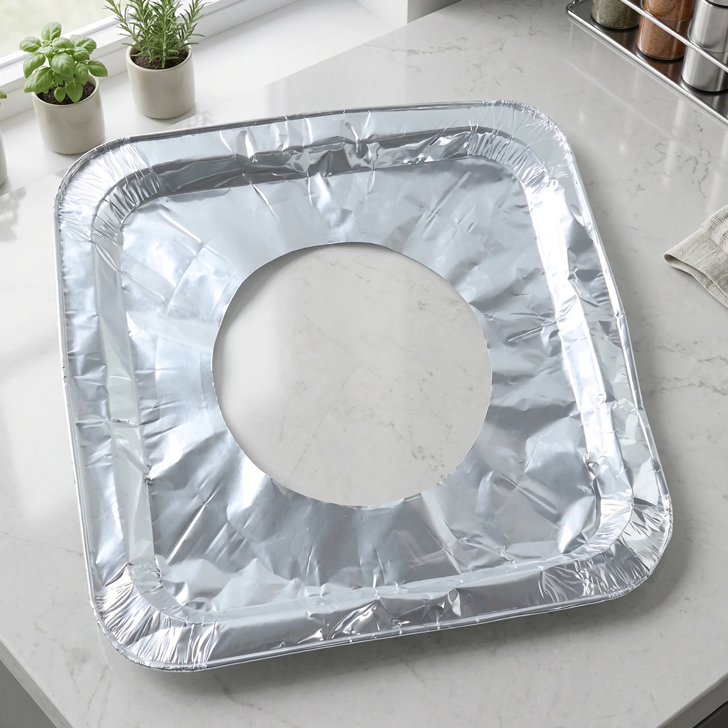 Aluminium Gas Stove Protector Covers (10 Pc, 23x23 cm) - Image 9